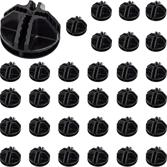 32 Pieces Cube Connectors Plastic Storage Wire Cube Organizer ABS Connectors for Modular Closet Storage Organizer and Wire Shelf (Black)