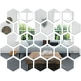 thumbnail image 1 of 32 Pieces Hexagon Mirror Wall Sticker Removable Acrylic Mirror Setting Wall Sticker Self-Adhesive Mirror DIY Art Wall Sticker for Home Decor Modern Decoration (3.14 x 2.75 x 1.57 Inch), 1 of 8