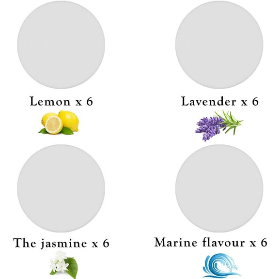 24 Pieces Replacement Steam Mop Scent Disc Practical Fresh Fragrance Scented Pads Fragrance Discs, Compatible with Bissell Powerfresh and Symphony Series, Fits Model 1940, 1806 and 1132