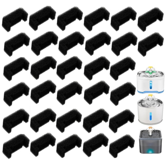 32-Pieces Sponge Filter for Pet Water Fountains, Replacement Cat Water Dispenser Foam Filter Cat Drinking Fountain Sponge Foam Filter for Pet Dog Cat Fountains