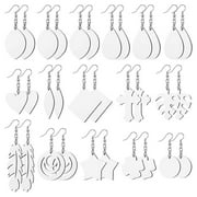 32 Pieces Sublimation Blank Earrings Heat Transfer Sublimation Printing Earrings