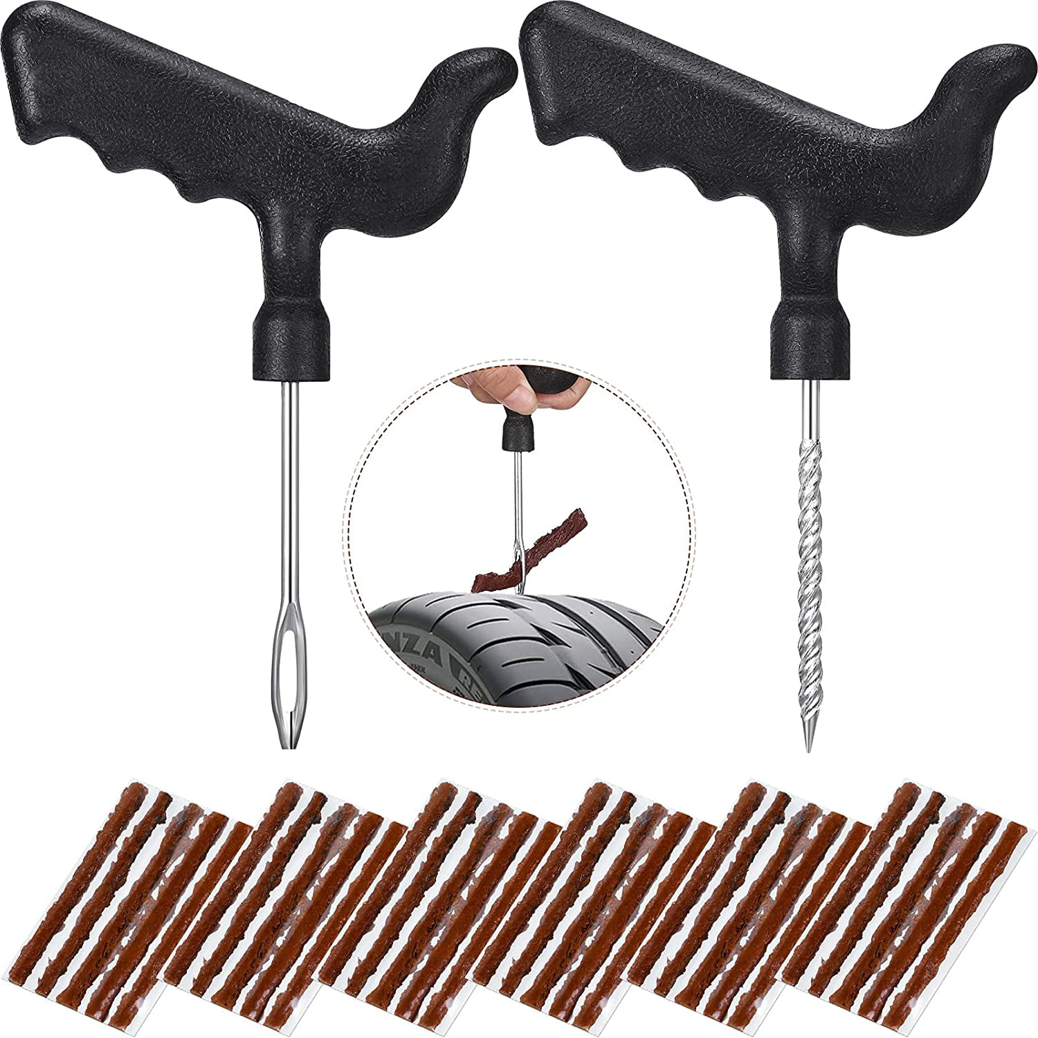 Vomeko Tire Repair Kit Flat Tire Repair Kit Tire Plug Kit For Truck, RV, SUV, ATV, Motorcycle, Car, Tractor, Trailer Flat Tire Puncture Repair - View #10