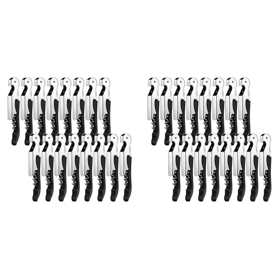 32 Pieces Wine Keys Opener Black Travel Corkscrew Wine Opener Waiter Corkscrew Wine Opener Beer Bottle Opener,32 x Wine Opener,Black
