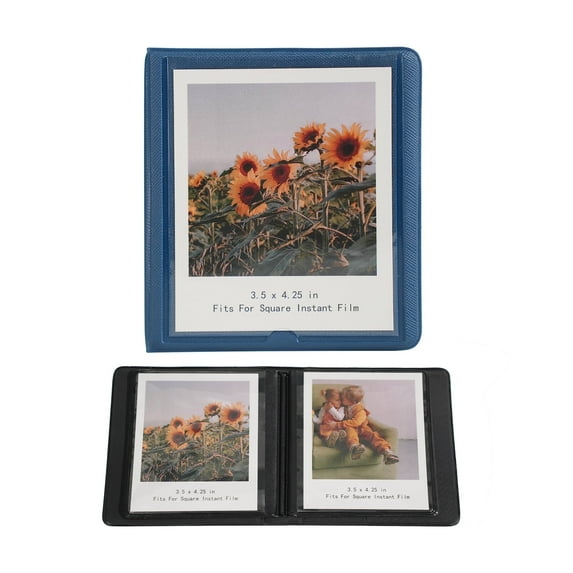 Small Polaroid Photo Album Book For Polaroid i-Type, 600, and SX-70 Instant Photos, Marine Blue