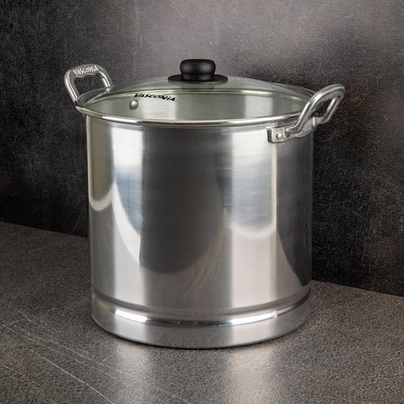 32-Quart Steamer Pot with Tray & Glass Lid - Large Aluminum Stock Pot for Tamales, Seafood, Pasta, Vegetables & More
