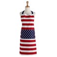 thumbnail image 1 of 32" Red and White American Flag Print Kitchen Chef Apron, 1 of 6