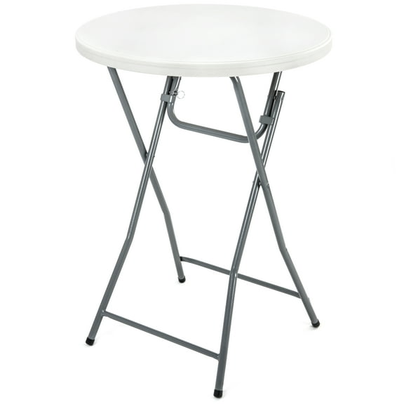 32" Rhino Plastic Round Cocktail Bar Height Folding Table