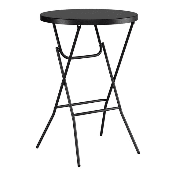 32'' Round Black Plastic Bar Height Folding Table - Plastic Folding Cocktail Table