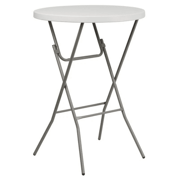32'' Round Granite White Plastic Bar Height Folding Table - Plastic Folding Cocktail Table