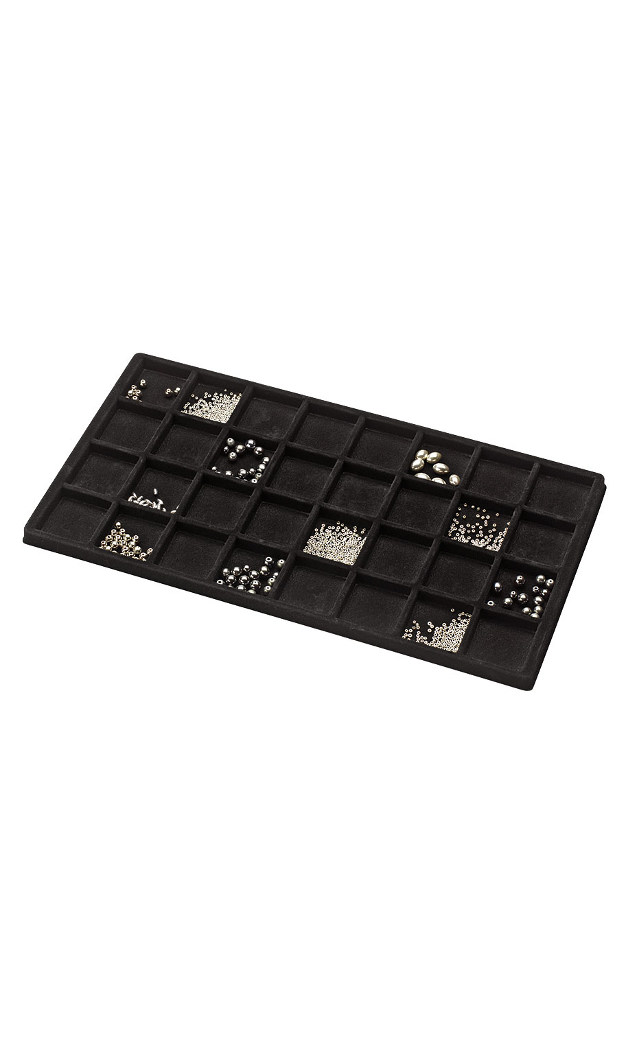 Flocked Insert 32 Section Black Flocked Tray Insert - 14