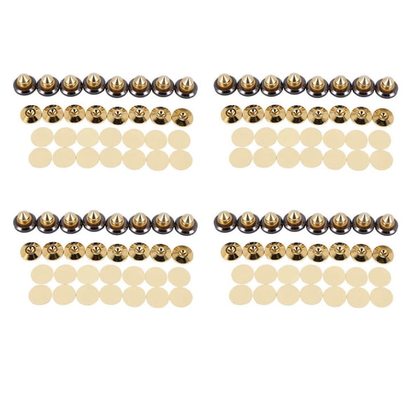 32 Set Golden-Plated Speaker Spikes, Speaker Stands CD Audio Subwoofer Amplifier Turntable Isolation Feet