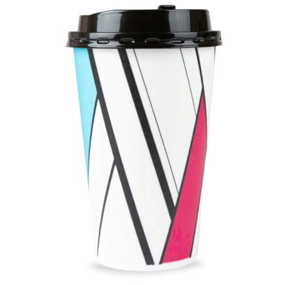 [32 Sets 16 Oz] Insulated Disposable Coffee Cups with Lids 16 Ounce Paper Hot Cups 32 Count, Disposable To Go Paper Beverage Cups Hot or Cold Drinks - Posh Setting