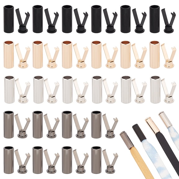 32 Sets Shoelace Tips 4 Colors Aglets