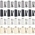 thumbnail image 1 of 32 Sets Shoelace Tips Cuboid Shoelace Head and Cords End Metal Aglet Replacement Head Lace Thread Tips Shoe String Tips Head for DIY Making, 1 of 7