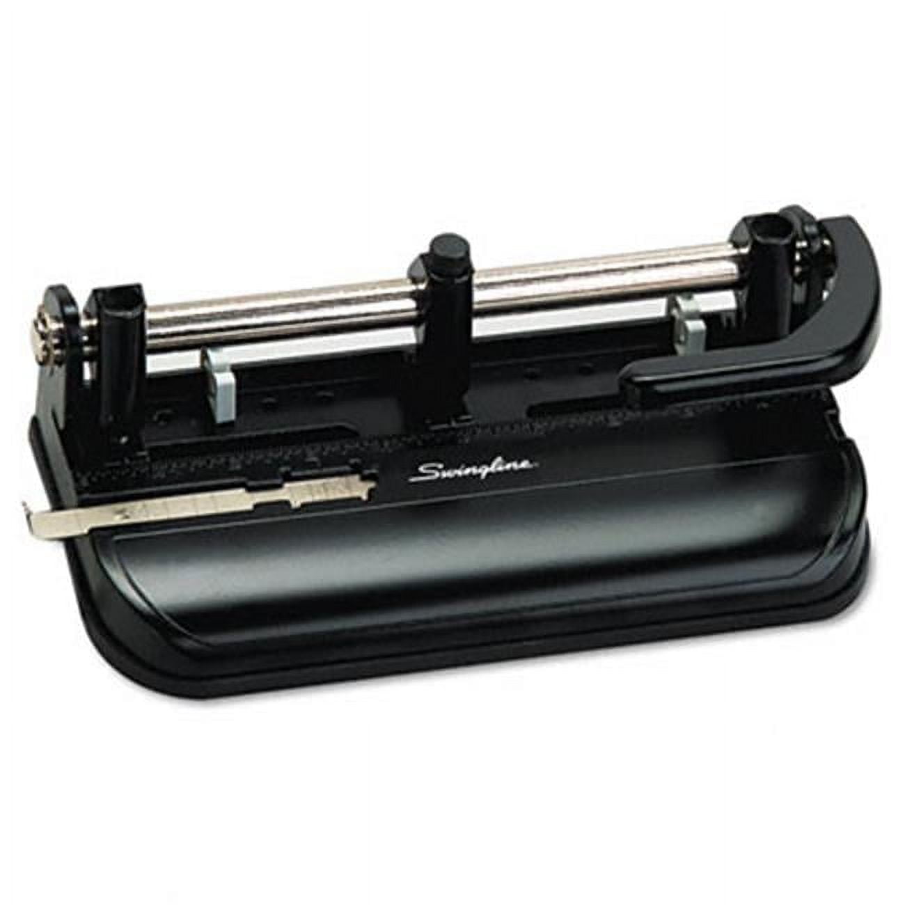 32-Sheet Lever Handle 2- to 7-Hole Adjustable Punch  9/32   Holes  Black