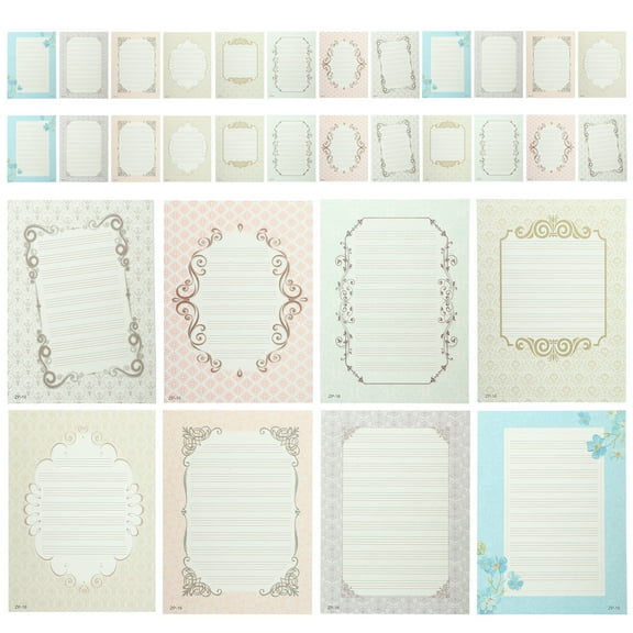 HEMOTON 32 Sheets Writing Paper, Handwriting Paper Ruled Writing Paper English Practice Paper Hand Writing Pads Tracing Paper Writing Paper For Calligraphy Writing Board Game Paper Pupils