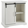 thumbnail image 1 of 32" Sliding Grooved Door Accent Console in Brushed White, 1 of 5