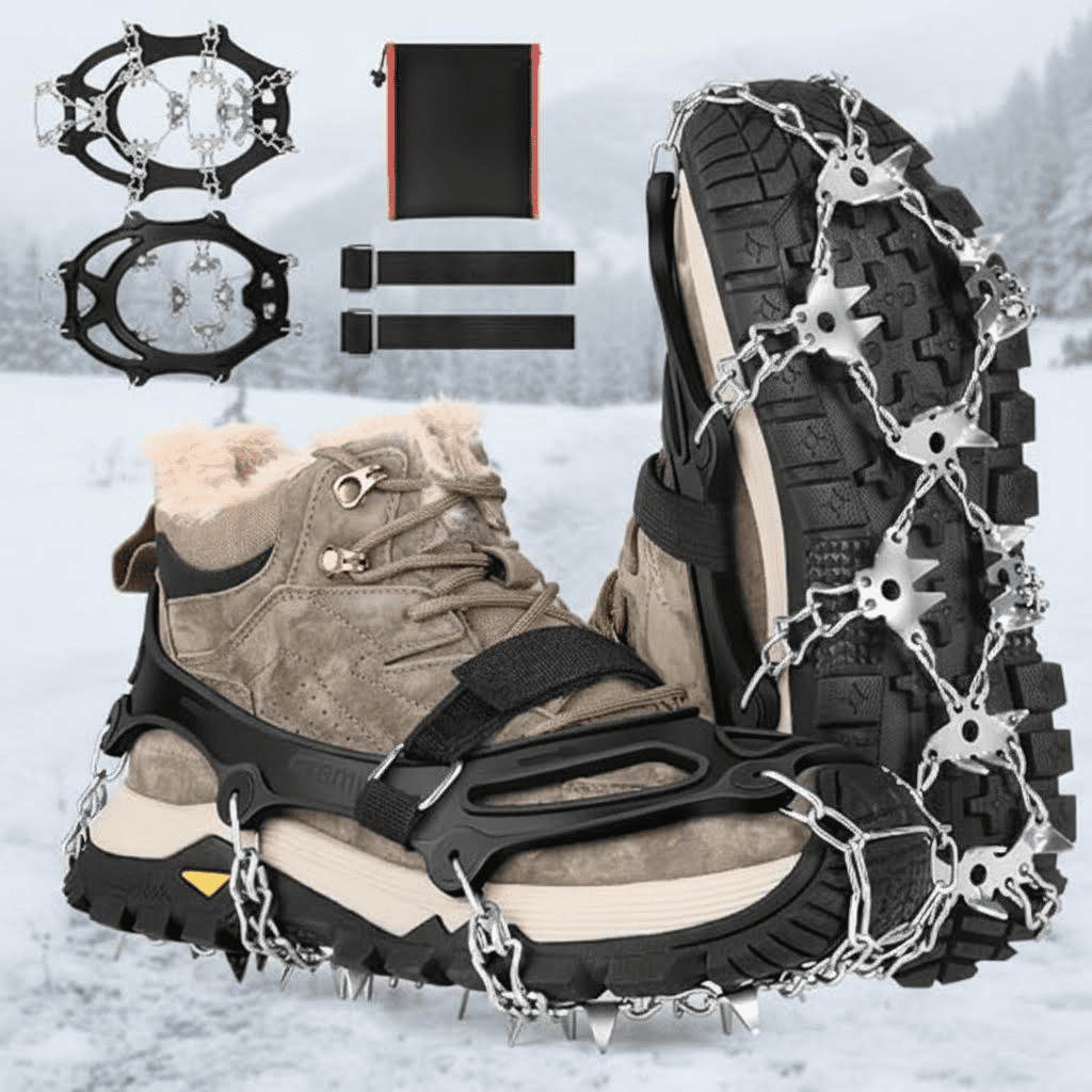 Micro Cleat 32-Spike Stainless Steel Anti-Slip Ice Cleats for Shoes and Boots ...
