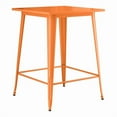 thumbnail image 1 of 32" Square All Weather Orange Metal Restaurant Patio Bar Height Table For Indoor or Outdoor Use, 1 of 6