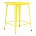thumbnail image 1 of 32" Square All Weather Yellow Metal Restaurant Patio Bar Height Table For Indoor or Outdoor Use, 1 of 6