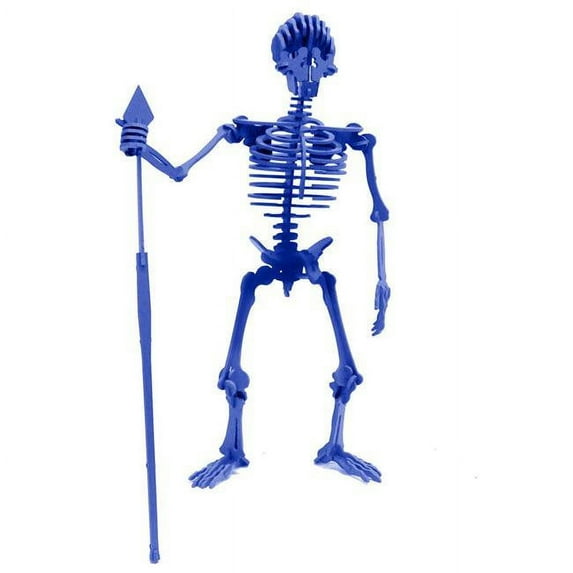 32 Square NEA KBLU 3D Skeleton Puzzle - Neanderthal Komatex PVC, Blue - 87 Piece