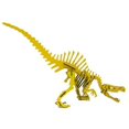 thumbnail image 1 of 32 Square SPI14YBY 0.25 in. Oversized 3D Dinosaur Puzzle - Spinosaurus, Yellow, Black & Yellow - 32 Piece, 1 of 1