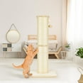 thumbnail image 1 of "32'' Tall Beige Cat Scratching Post | 5.5'' Large Diameter Natural Sisal | Durable Scratch-Resistant Cat Scratcher for Indoor Furniture Protection", 1 of 3