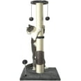 thumbnail image 1 of 32" Tall Cat Scratching Post Sisal Scratch Posts with Hanging Ball and Self-Massage Brush Vertical Scratcher for Indoor Cats and Kittens(Light-Gray 32inches), 1 of 14