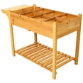 thumbnail image 1 of 32" Tall Elevated Wood Raised Garden Bed with 8 Grids, 1 of 16
