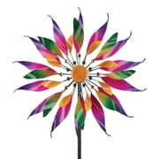 32 Triple Wind Spinner - Twisted Flower - 32"x13"x85"
