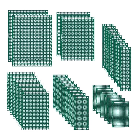 32Pcs Double Sideds Prototypes Board Fiberglass Circuit Board with Pre Tinned Holes for Electronics Projects and DIY Experiments