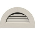 thumbnail image 1 of 32"W x 16"H Half Round Gable Vent (37"W x 21"H Frame Size): Primed, Functional, Smooth Pine Gable Vent w/ 1" x 4" Flat Trim Frame, 1 of 12