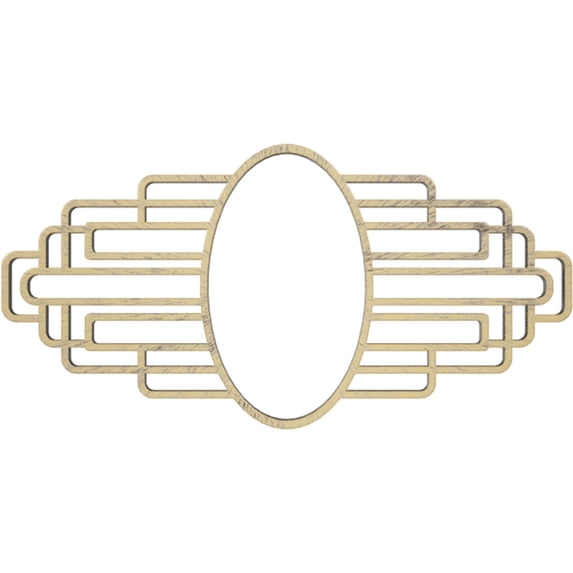 32"W x 16"H x 15 1/8"IH x 8 3/4"IW x 1"P Elizabeth Architectural Grade PVC Pierced Ceiling Medallion, Antiqued Pale Gold