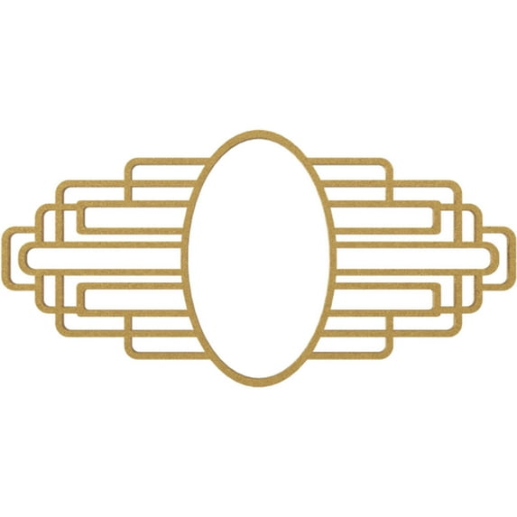 32"W x 16"H x 15 1/8"IH x 8 3/4"IW x 1"P Elizabeth Architectural Grade PVC Pierced Ceiling Medallion, Gold