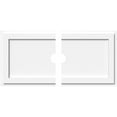 thumbnail image 1 of 32"W x 16"H x 3"ID x 11"C x 1"P Rectangle Architectural Grade PVC Contemporary Ceiling Medallion, Two Piece, 1 of 11