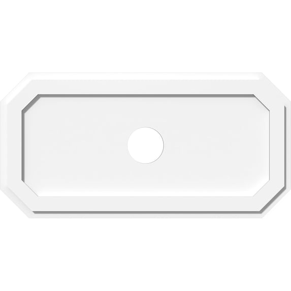32"W x 16"H x 4"ID x 11"C x 1"P Emerald Architectural Grade PVC Contemporary Ceiling Medallion