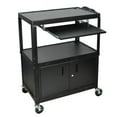 thumbnail image 1 of 32''W x 24''-42''H x 20''D Black Extra Large Cart with Keyboard, 1 of 1