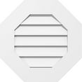 thumbnail image 1 of 32"W x 32"H Octagonal Surface Mount PVC Gable Vent: Functional, w/ 3-1/2"W x 1"P Standard Frame, 1 of 13