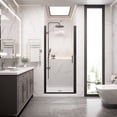 thumbnail image 1 of 32" W x 72" H Frameless Pivot Shower Door, with 1/4" Clear Tempered Glass, Matte Black Finish, ACE, 1 of 9