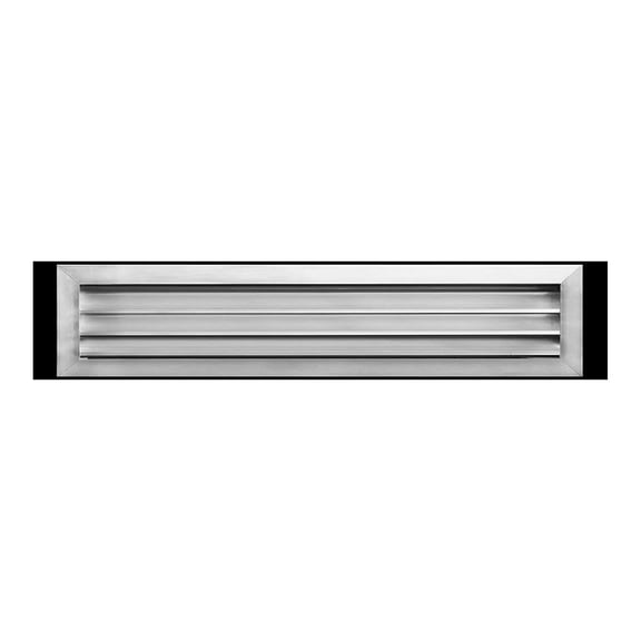 32"W x 8"H Aluminum Exterior Gable Louver Vent for Walls & Crawlspace - Weather-Resistant Air Grille with Screen Mesh - [Outer Dimensions 33.75"W x 9.75"H]