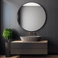 thumbnail image 1 of 32" Wall Mirror Bathroom Mirror Wall Mounted Round Mirror, Black, 1 of 12