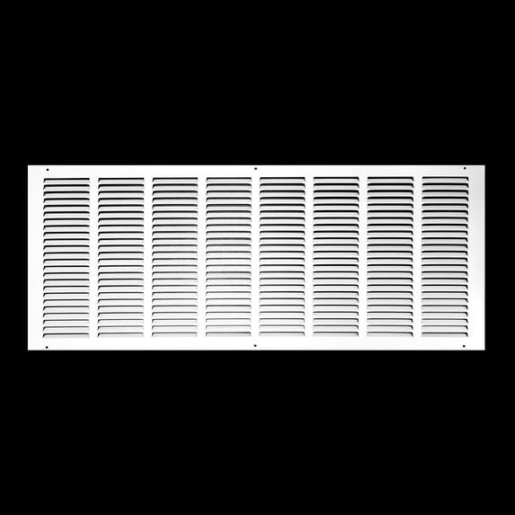 32" X 12" Steel Return Air Grille | HVAC Vent Cover Grill for Sidewall and Ceiling, White | Outer Dimensions: 33.75"W X 13.75"H for 32x12 Duct Opening