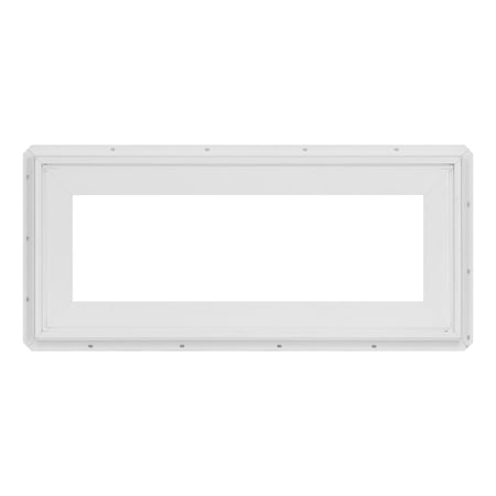 32 in. x 14 in. White Vinyl Double-Pane Insulated Awning Window with Screen