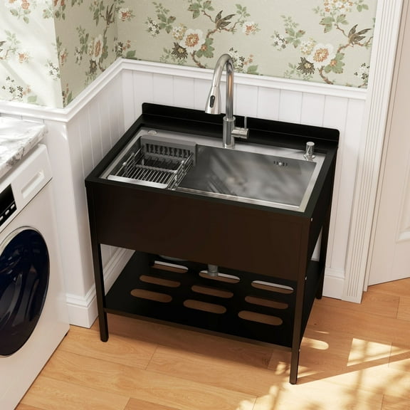 32'X 22' Stainless Steel Independent Single Basin Sink