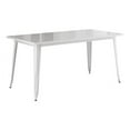 thumbnail image 1 of 32'' X 63" Rectangular Emerald Metal Restaurant Patio Dining Table For Indoor or Outdoor Use, 1 of 6