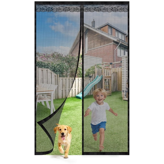 32" X 80" Magnetic Door Screen Mesh for Doors with Magnets - Heavy Duty Bug Barrier