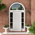 thumbnail image 1 of 32" X 80" Prehung Door Security door Universal/Reversible Hinging Surface Mount Steel Security Door With Perforated Metal Screen With Lock, 1 of 4