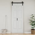 thumbnail image 1 of 32" X 84" Closet style Paintable 6 Lattice Shapes Interior Bi-Fold Barn Door With Installation Hardware Kit, 1 of 7
