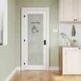 thumbnail image 1 of 32" X 96" Pantry Door Solid Manufactured Wood Prefinished Glass Slab Door Standard Door Without Hardware Kit, 1 of 8