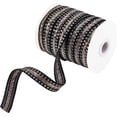 thumbnail image 1 of 32 Yards Sequin Ribbon Black Paillette Fabric Ribbon Flat Glitter Stretch Metallic Applique Trim, 1 of 8